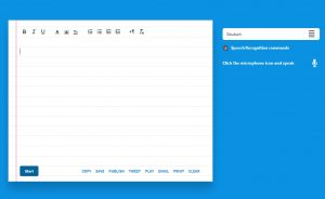 Screenshot https://dictation.io