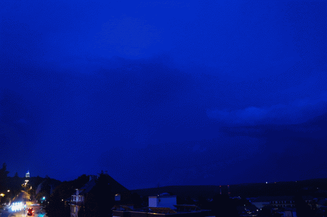 Gewitter über Pforzheim